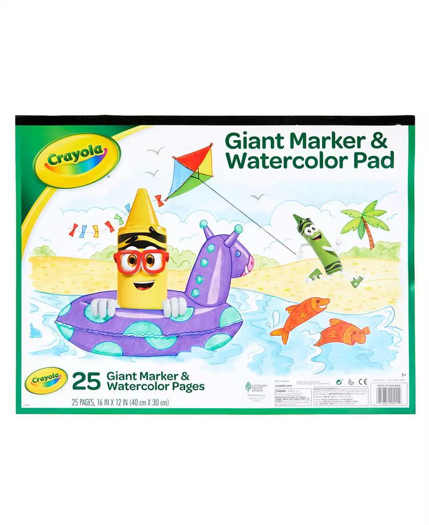 Crayola Giant Marker Watercolor Pad, Pack of 6