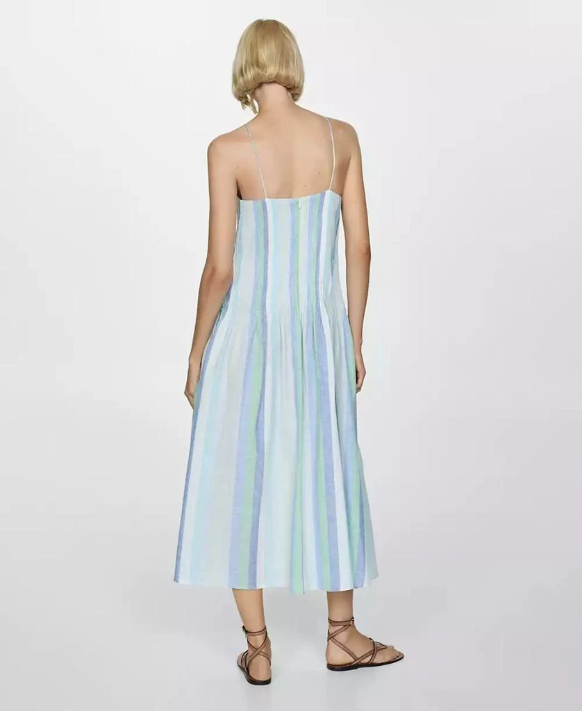 Mango Women's Striped Linen Dress 6