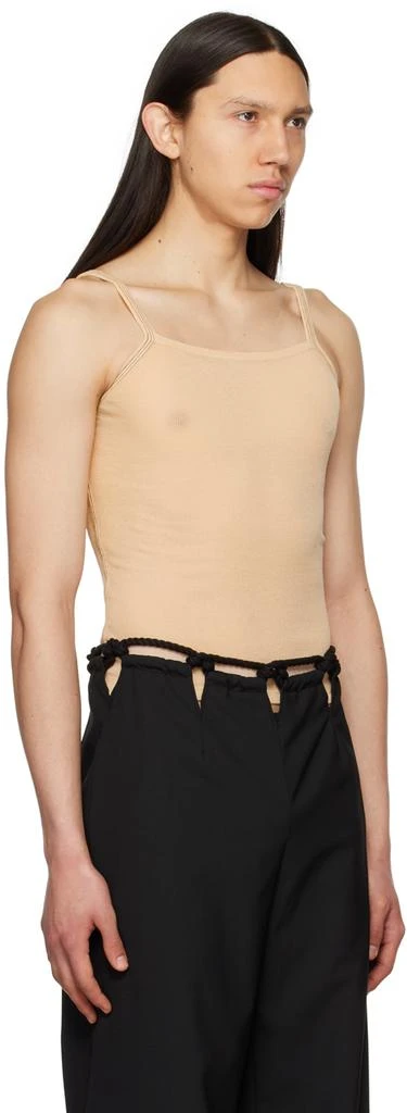 Dion Lee Beige Semi-Sheer Tank Top 2