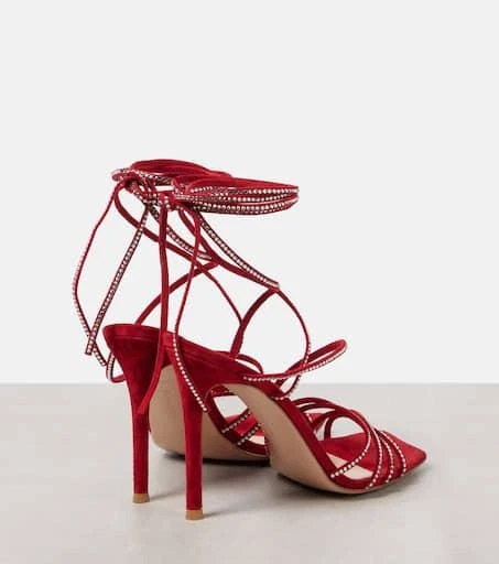Gianvito Rossi 105 crystal-embellished suede sandals 2