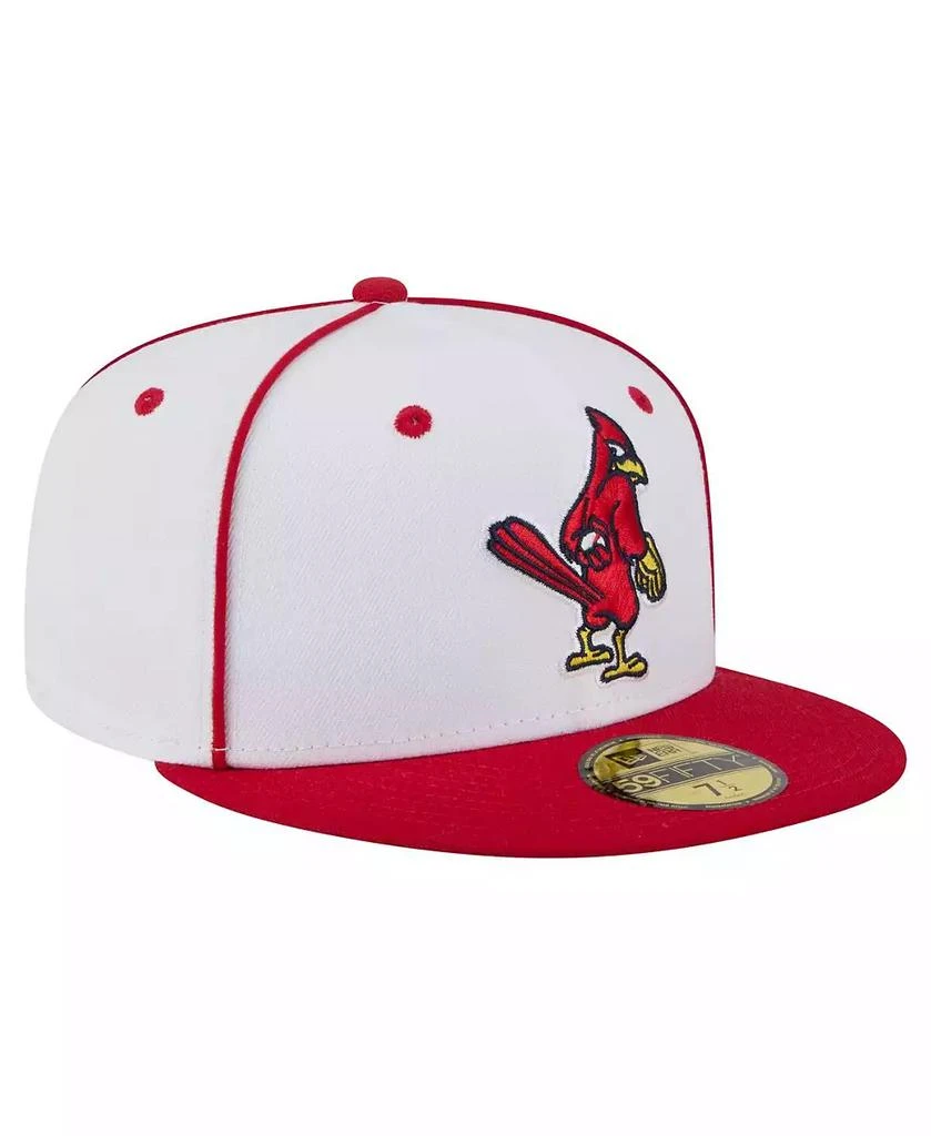 New Era Men's White/Red Memphis Redbirds Authentic Collection 59FIFTY Fitted Hat 3