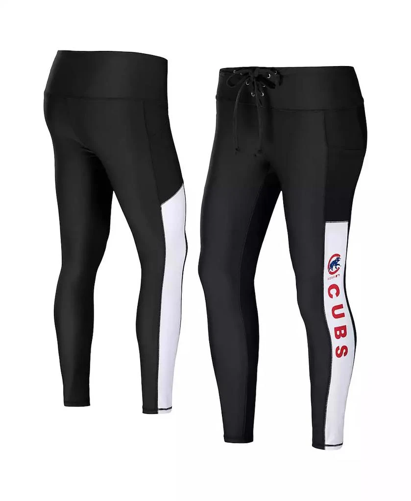 WEAR by Erin Andrews Women's Black Chicago Cubs Leggings 1