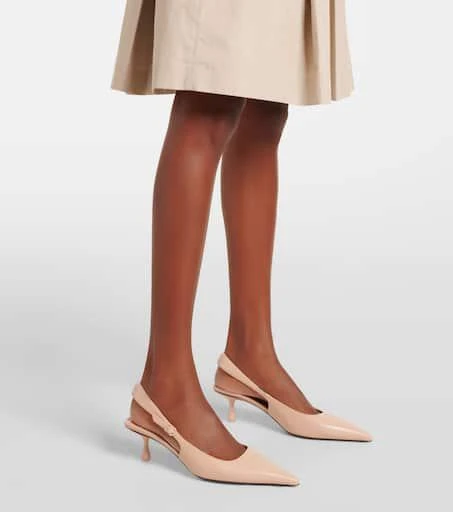Jimmy Choo Amel 50 leather slingback pumps 4