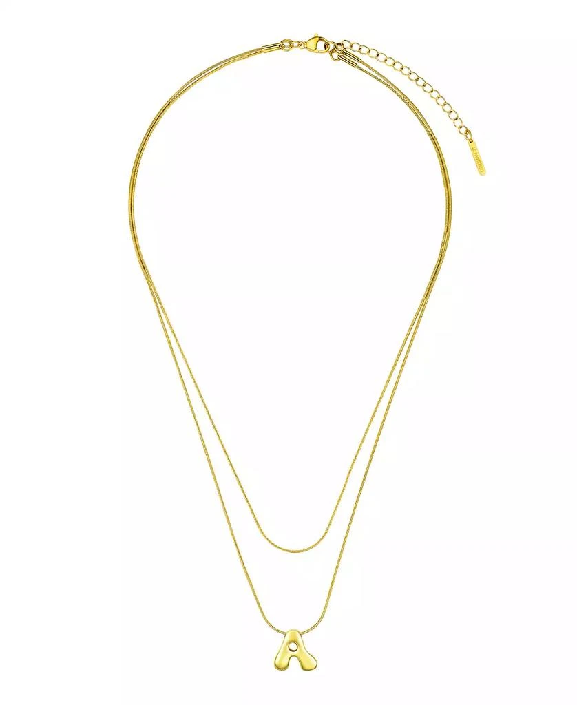 Unwritten x moda Sport Silver Tone Water Resistant Initial Layered Necklace 1