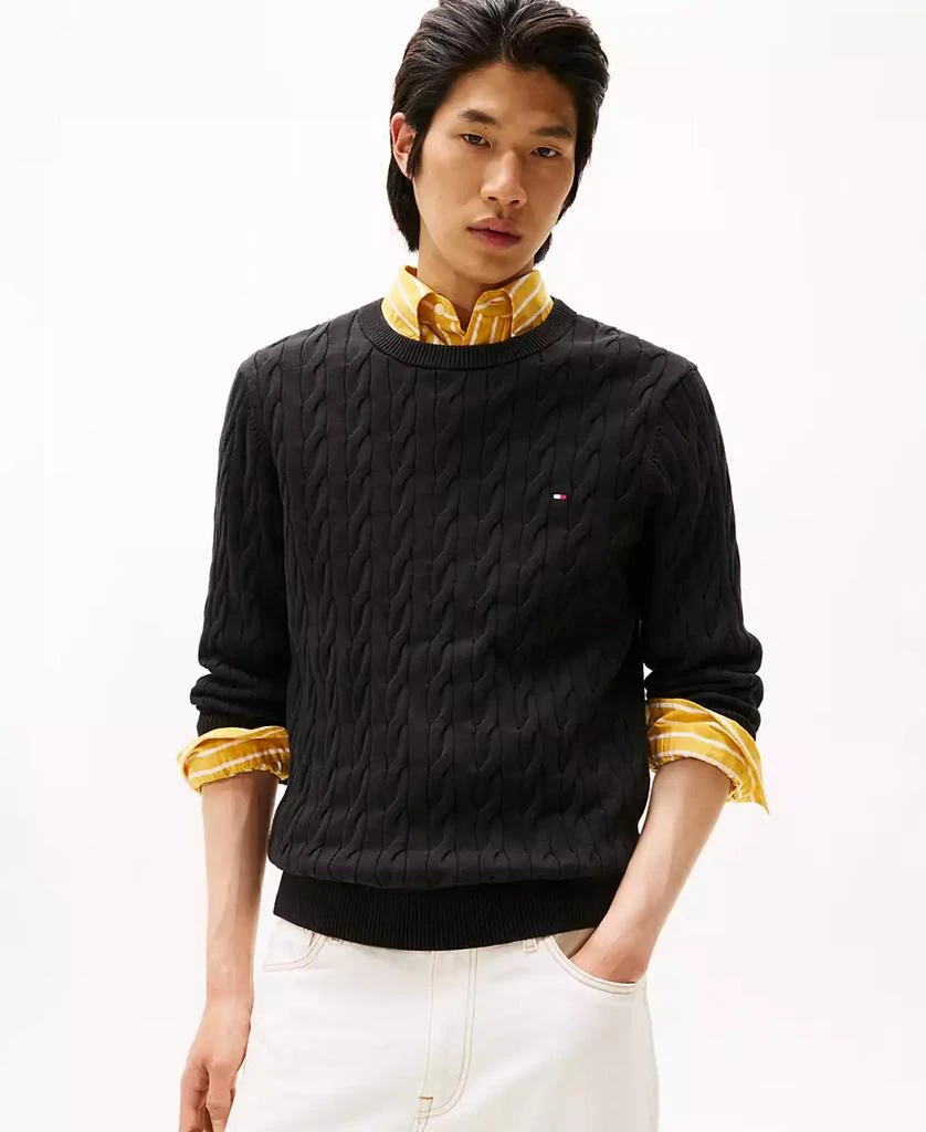 Tommy Hilfiger Men
s Classic Cable Crewneck Sweater