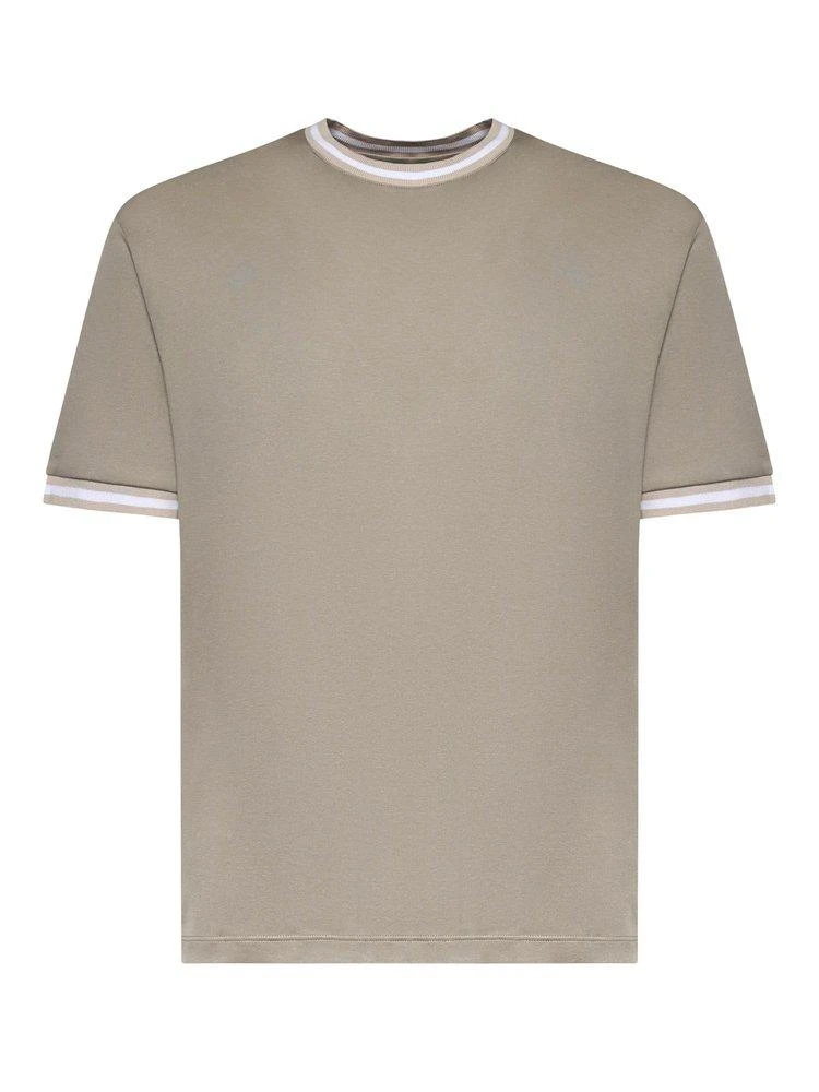 ELEVENTY Eleventy Contrast Trim Crew-Neck T-Shirt