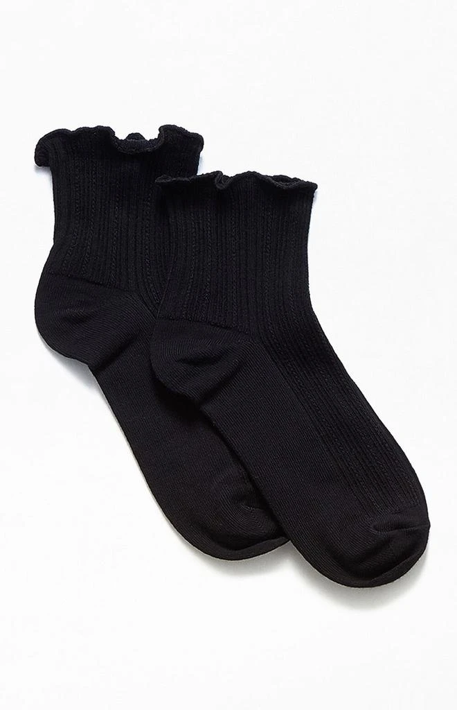 John Galt Black Ruffle Socks 2