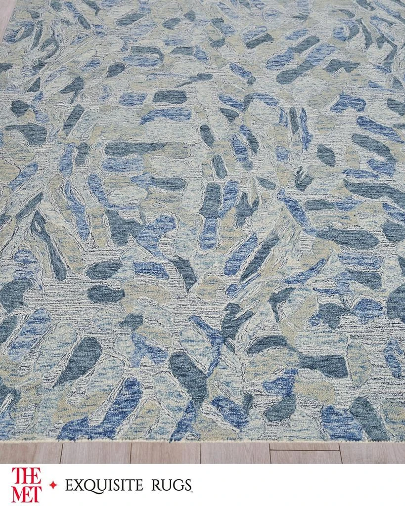 Exquisite Rugs Botanica Hand-Tufted Blue Rug, 8' x 10' 4