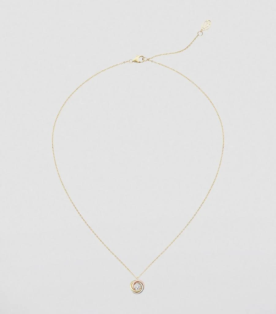 Cartier Mixed Gold and Diamond Trinity Necklace (36-40cm) 5