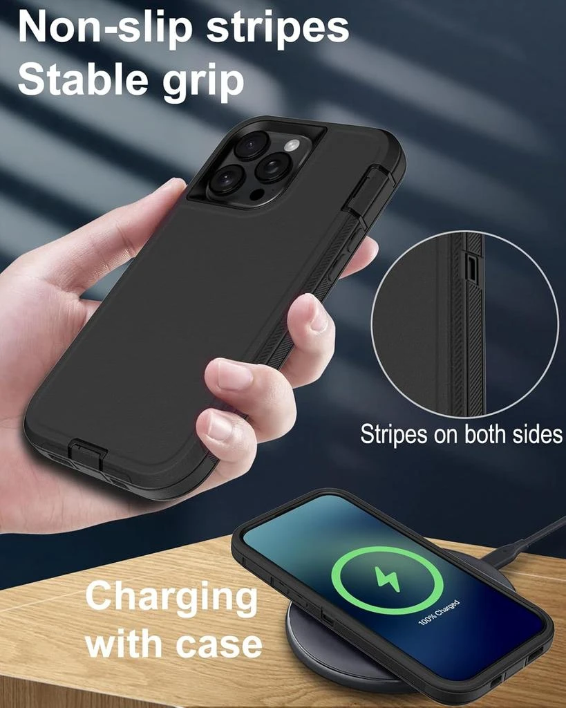 ENTRONIX Entronix Bundle Compatible with iPhone 15 Pro Max - Heavy Duty Case
1 Clear Screen Protector 4