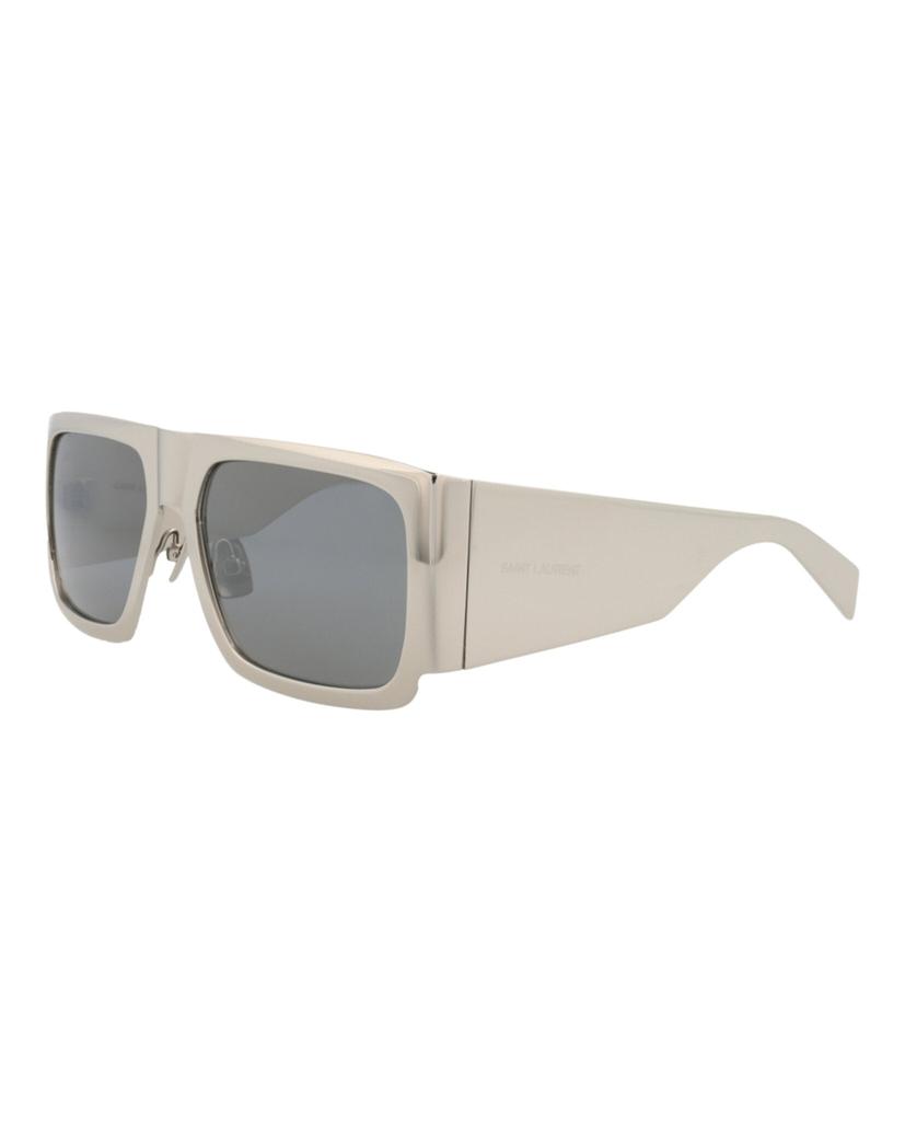 Yves Saint Laurent Square-Frame Metal Sunglasses