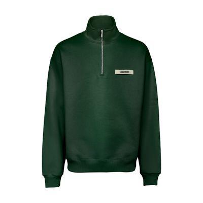 Jacquemus Grog grain zip-neck sweatshirt