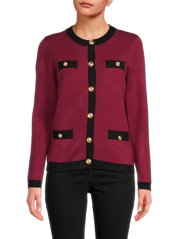 Joseph A 4-Pocket Preppy Cardigan 1