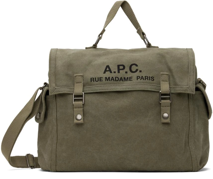 A.P.C. Khaki Recuperation Bag 1