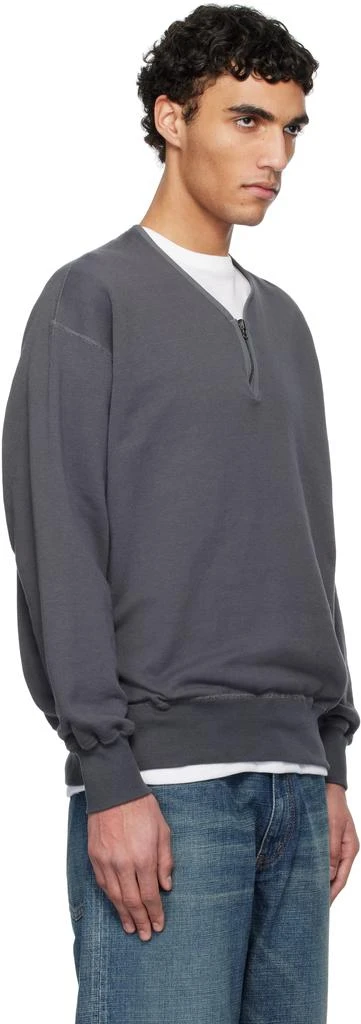 Nanamica Gray Half Zip Reversible Sweatshirt 2