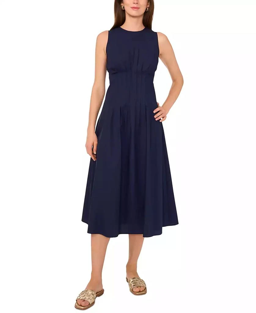 1. State Women's Sleeveless Pintuck Cotton Midi Dress 1