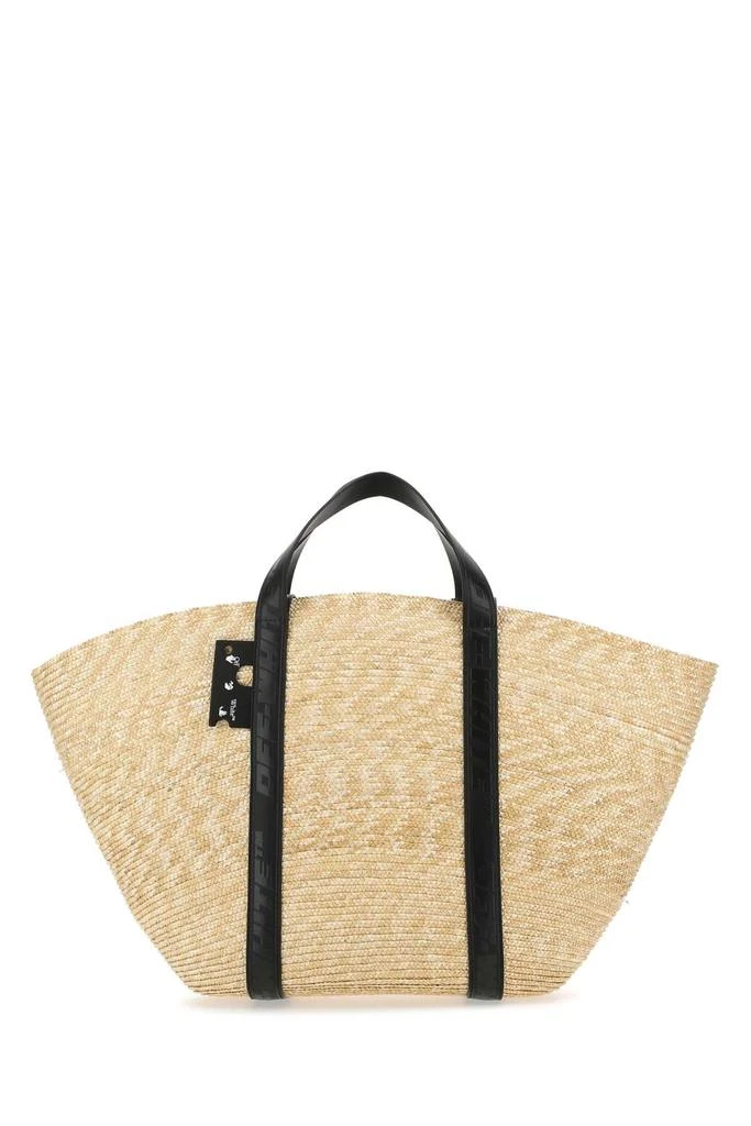Off-White Straw Commercial 45 Shopping Bag 1