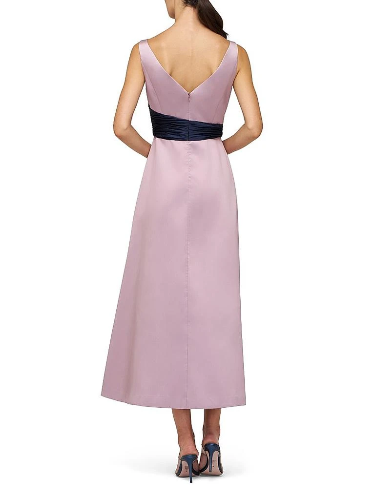 Kay Unger Gemma Satin Tea-Length Dress 6
