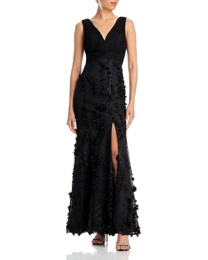 Aidan Mattox Floral Appliqué Mermaid Gown - Exclusive 1