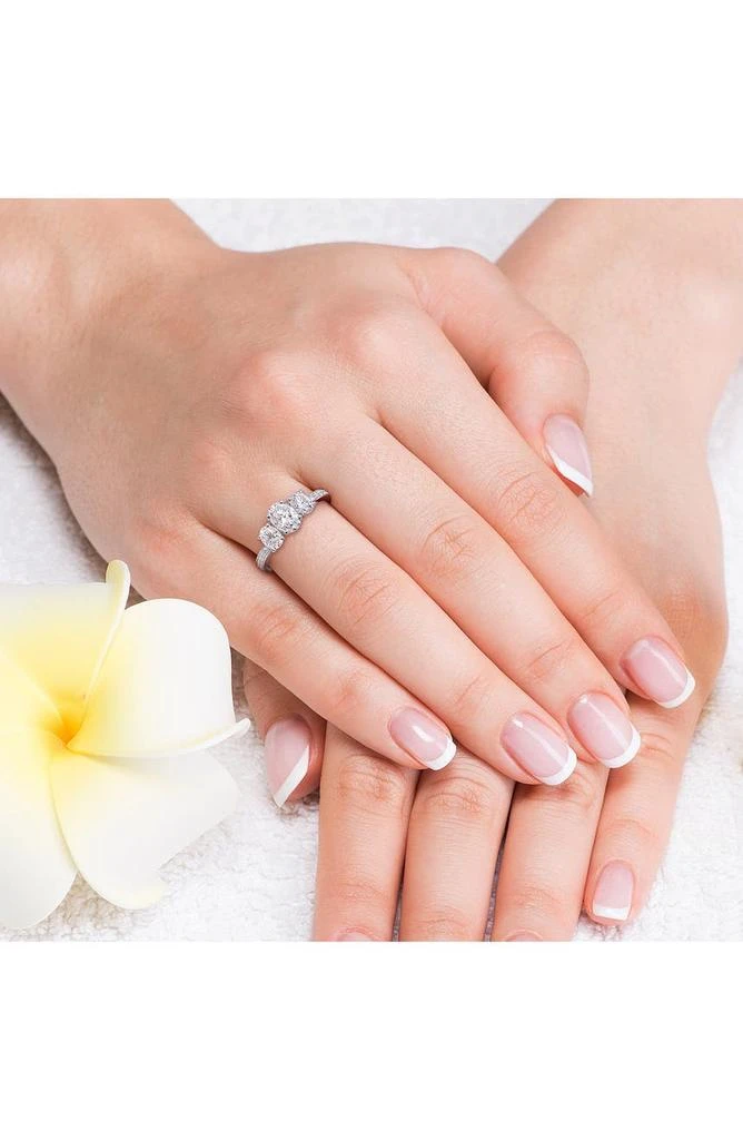 DELMAR Emerald Cut Lab Created Moissanite Ring 7