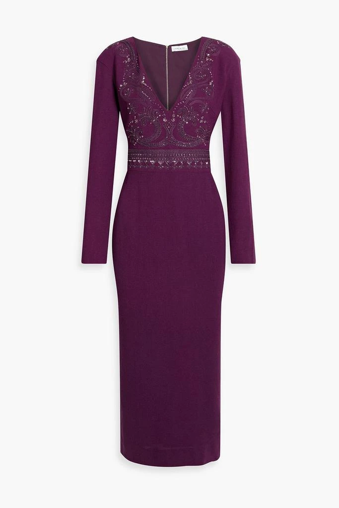 Zuhair Murad Embellished wool-crepe midi dress 1