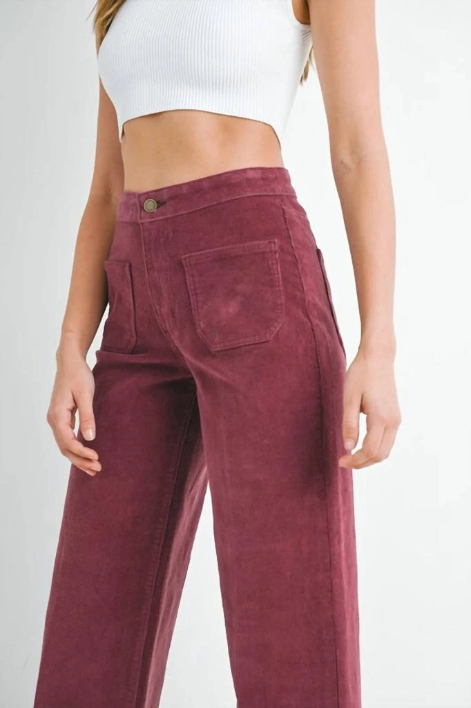 JBD. Jbd. - High Rise Corduroy Wide Leg Pants 4