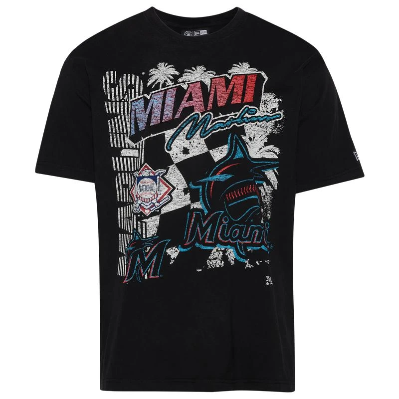 New Era New Era Marlins Fitted Short Sleeve T-Shirt - Men's 1
