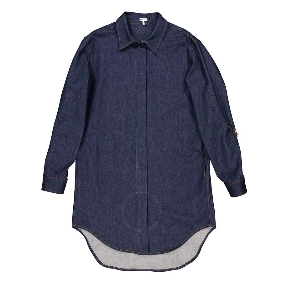 Loewe Leather Patch Chain Shirt Dress 1
