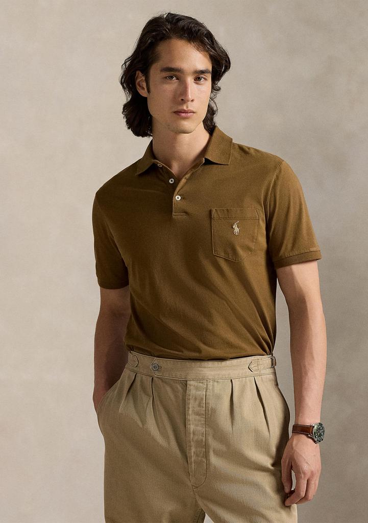 トップス second layer 23ss s/s open knit polo Second/Layer - Men's Open Knit Polo Shirt – On Sale Now with Up to