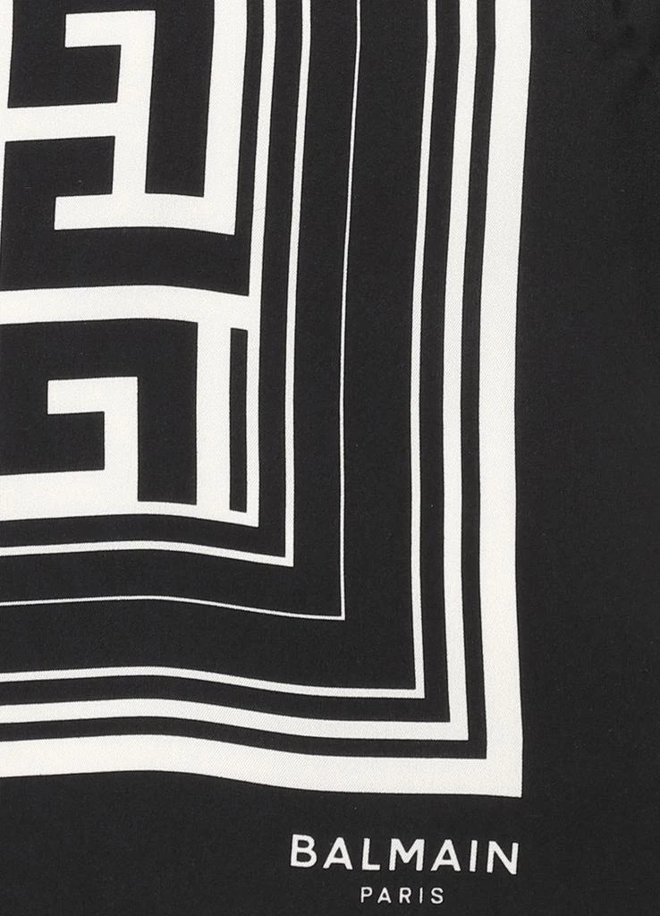 Balmain Silk monogrammed scarf 3