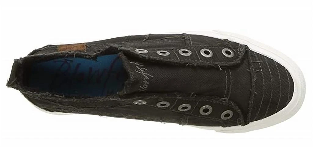 Blowfish Women's Play Canvas Sneaker In Black Smoked 3