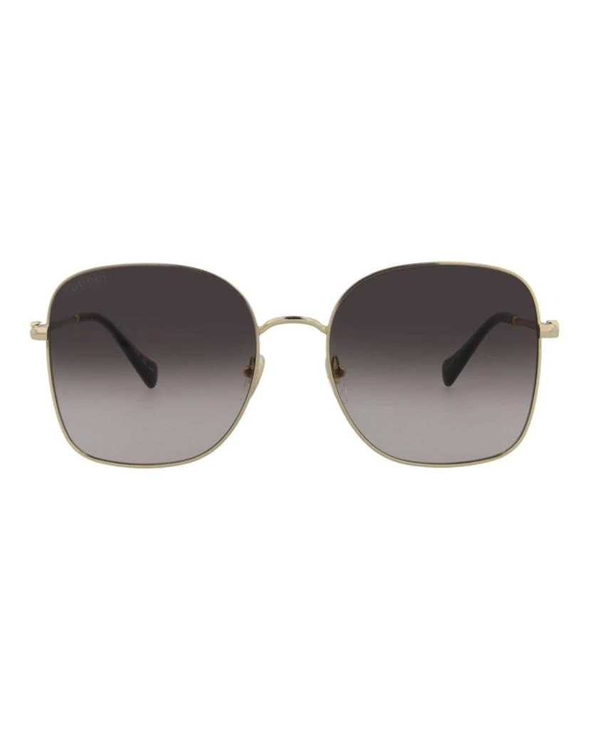 Gucci Square-Frame Metal Sunglasses