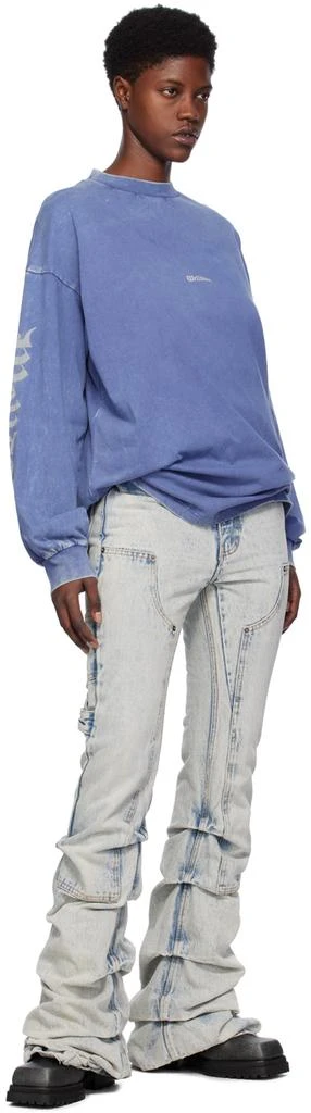 We11done Purple Faded Long Sleeve T-Shirt 4