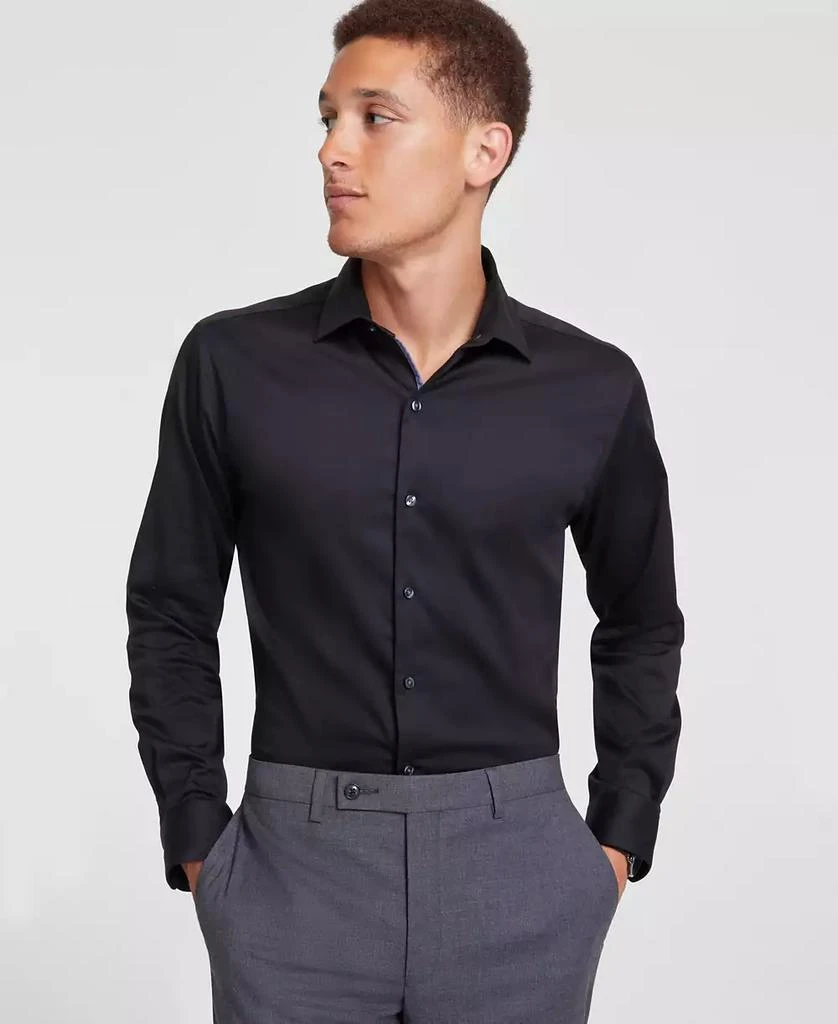 Bar III Men's Spread-Collar Sateen Dress Shirt, Created for Macy's 1