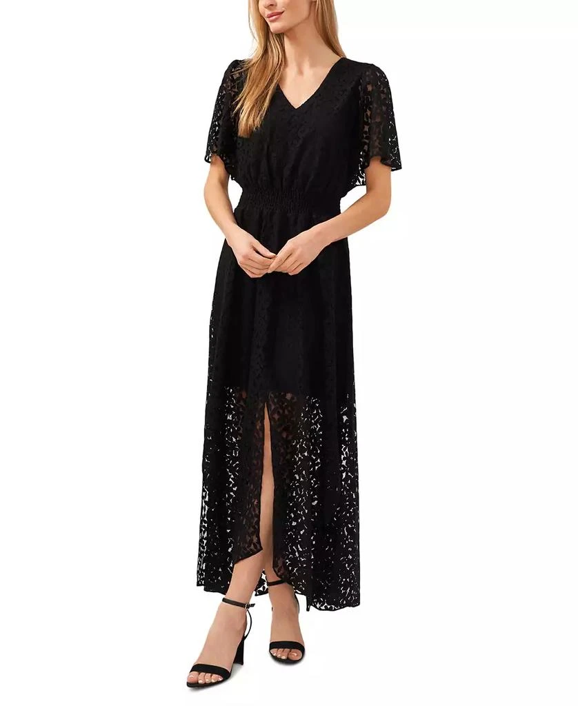 silver lace bridesmaid dresses Modest Lace Appliques 3/4 Sleeves Satin Bridesmaid Dresses Plus Size main image 1