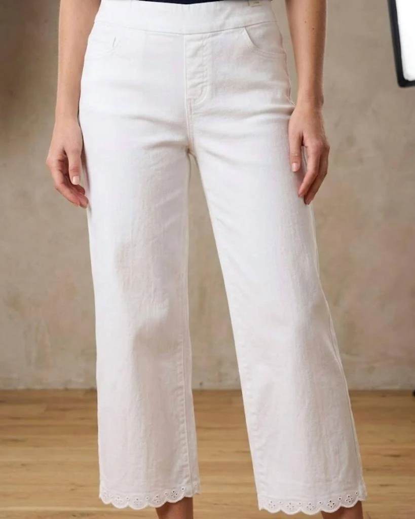 N Touch N Touch - Pull On Capri With Embroidery Scalloped Hem 2