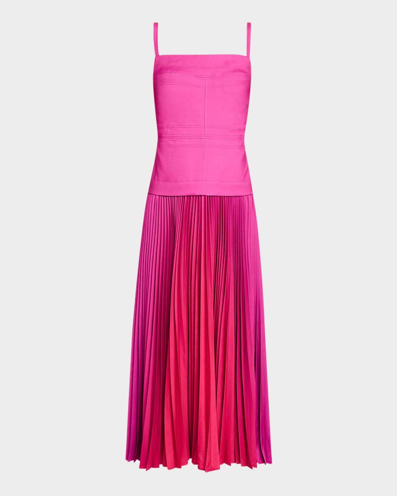 Acler Leasgill Pleated Open-Back Dress