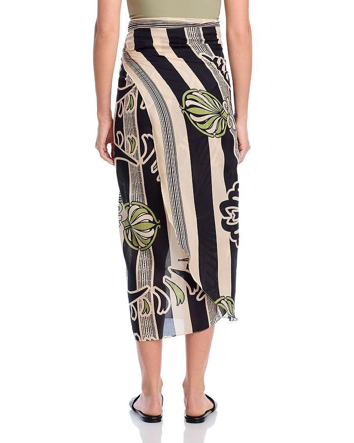 Juan de Dios UAN DE DIOS Printed Side Tie Skirt Swim Cover-Up