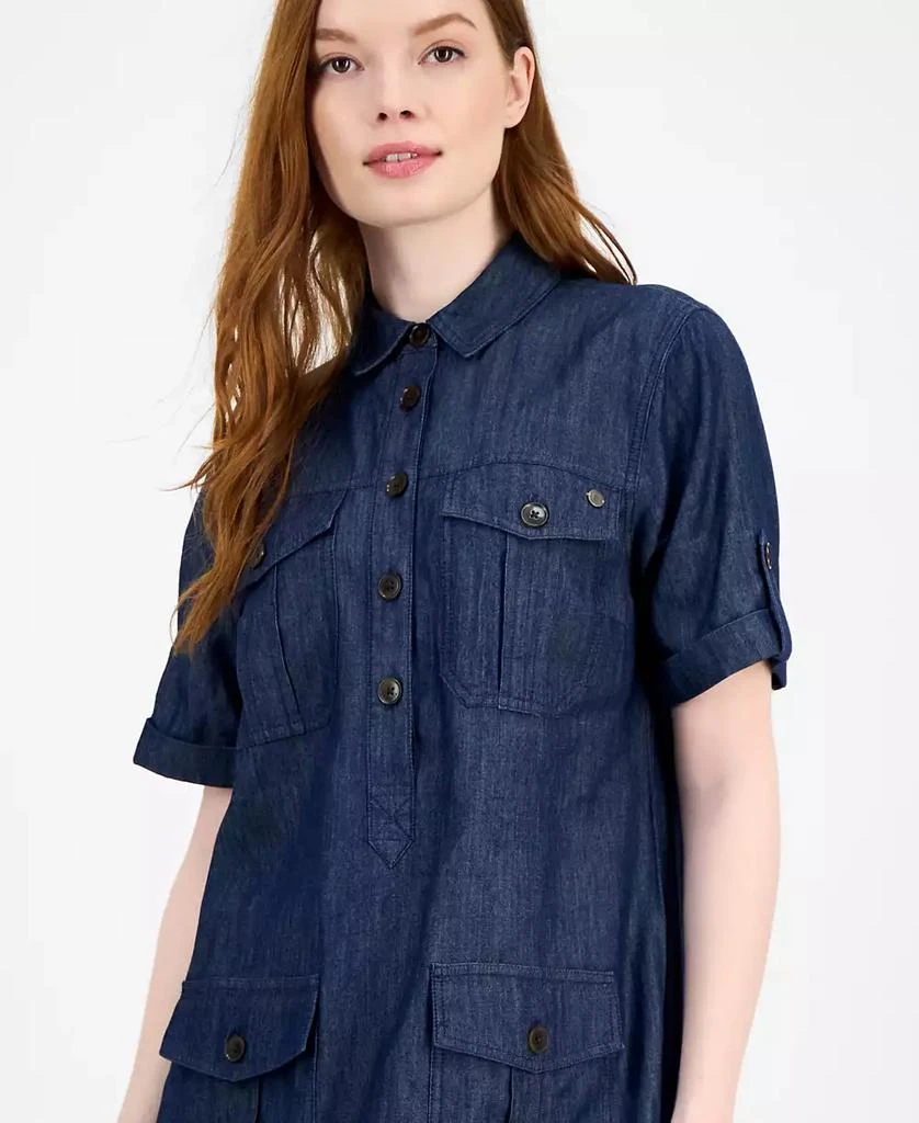 Women's Chambray Utility Popover Dress  On Sale Now with Up to 71% Off |  Discover Exclusive Deals & Savings at BeyondStyle  Authentic Tommy  Hilfiger dress|women's fashion|dresses with Limited-Time Discounts, Free