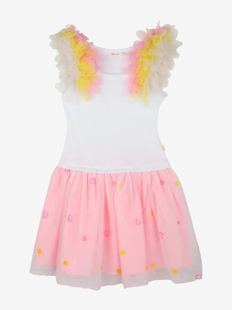 Billieblush Billieblush Girls Tulle and Sequin Dress in White 1