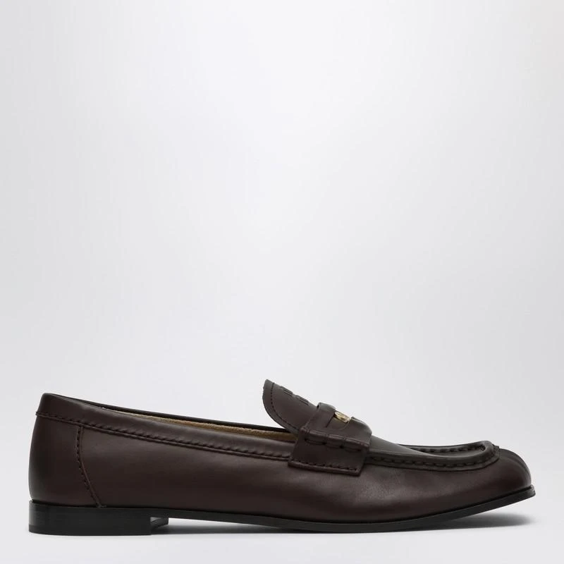 Miu Miu Brown loafer with penny detail 1