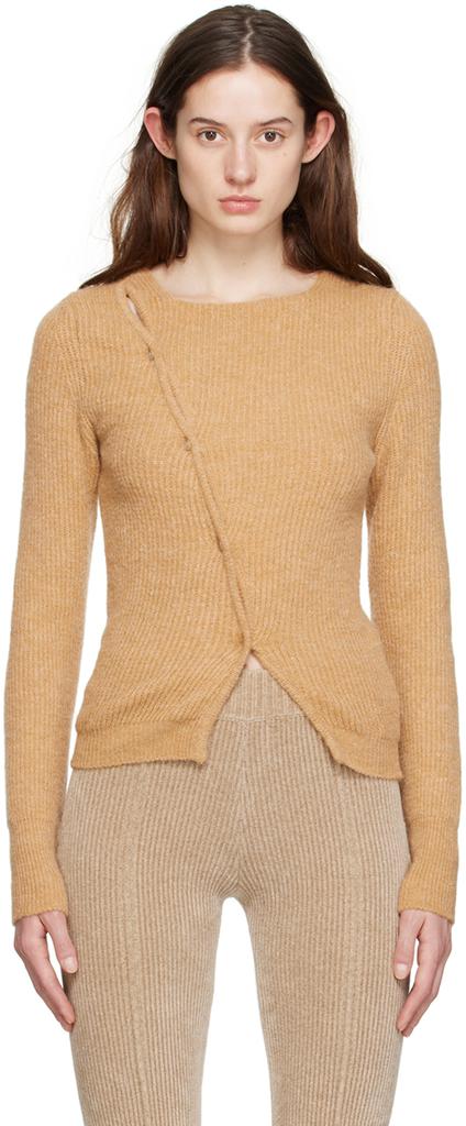Jacquemus Beige Le Papier 'La Maille Pau' Cardigan