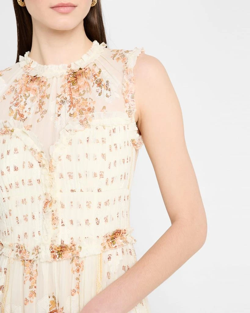 Ulla Johnson Kasia Sleeveless Floral Silk Midi Dress 5