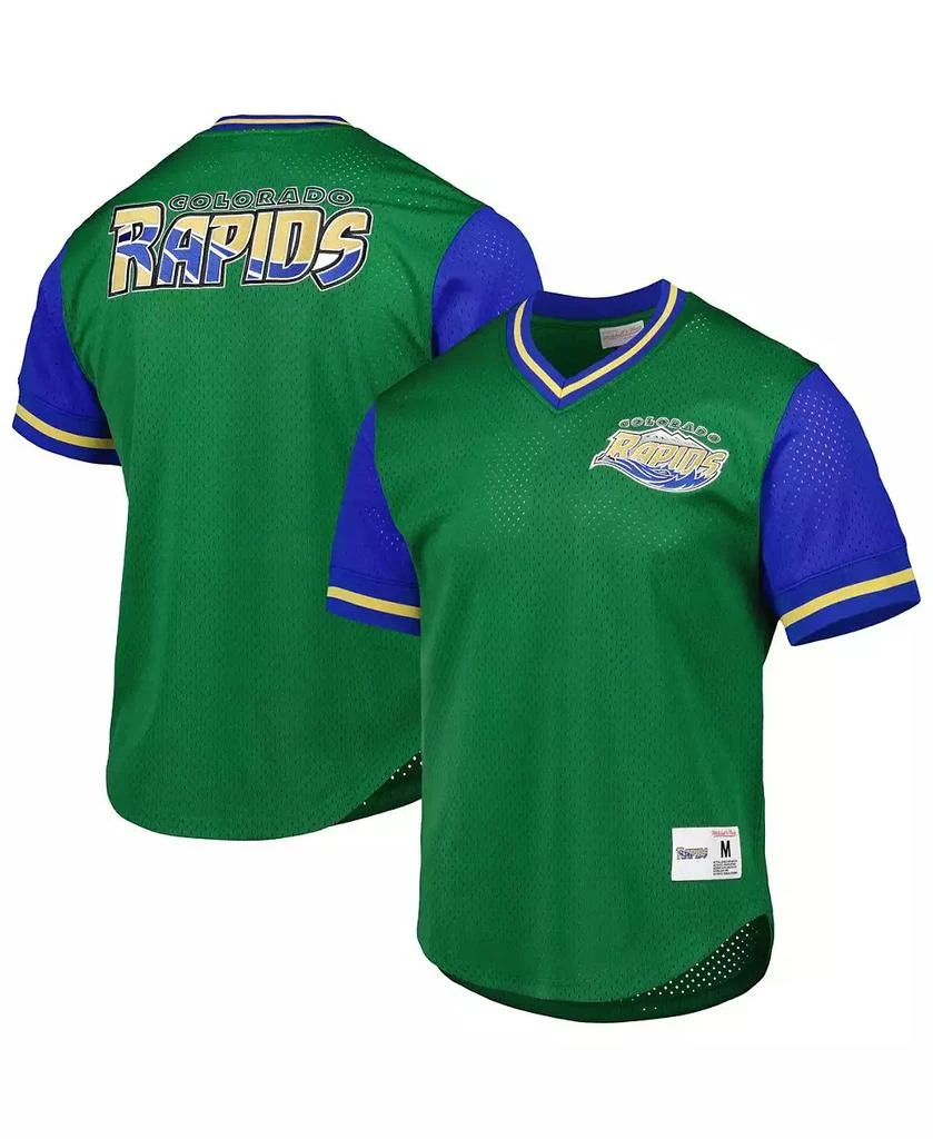 Mitchell & Ness Men's Green Colorado Rapids Mesh V-Neck T-Shirt 1