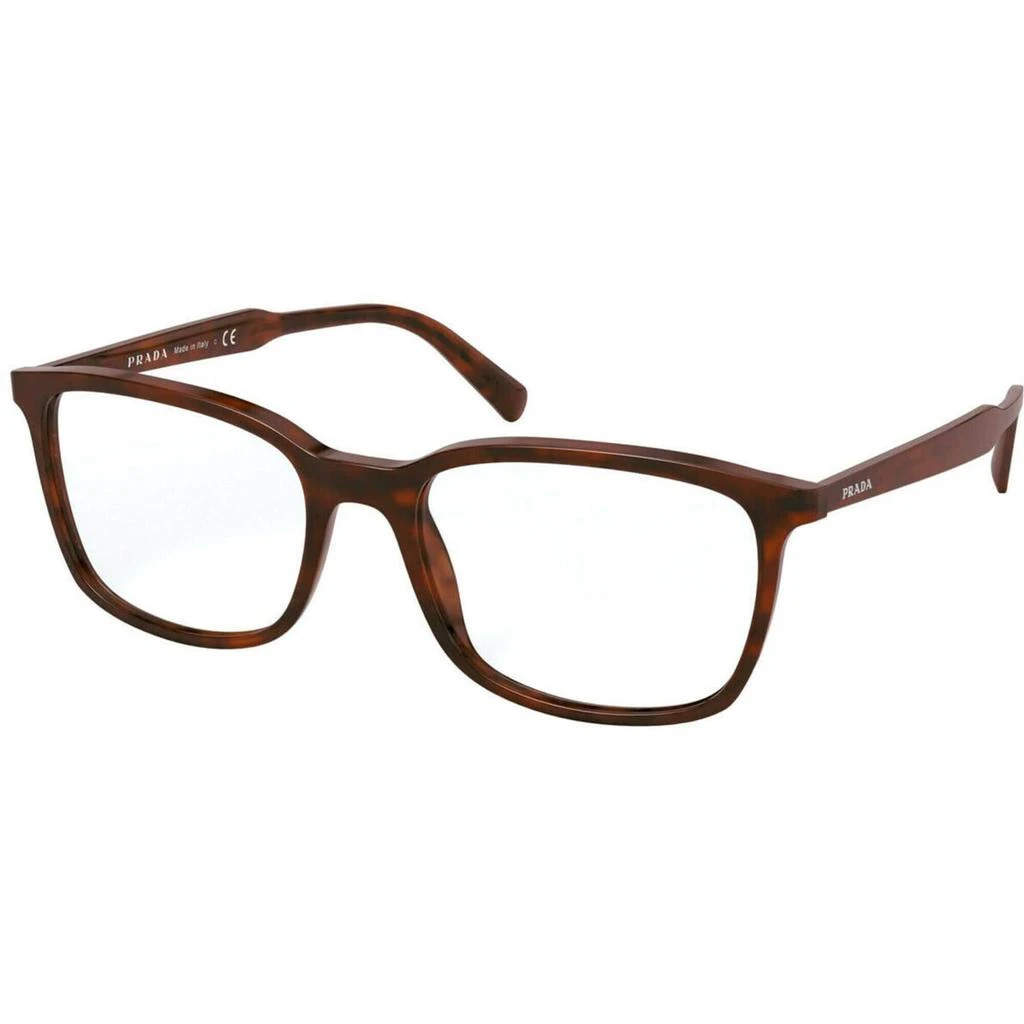 Prada Prada Men's Eyeglasses - Striped Brown Square Full-Rim Frame | PRADA 0PR13XV 5491O155 1