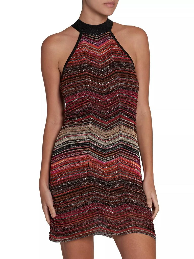 Missoni Shimmer Chevron Halter Minidress 3
