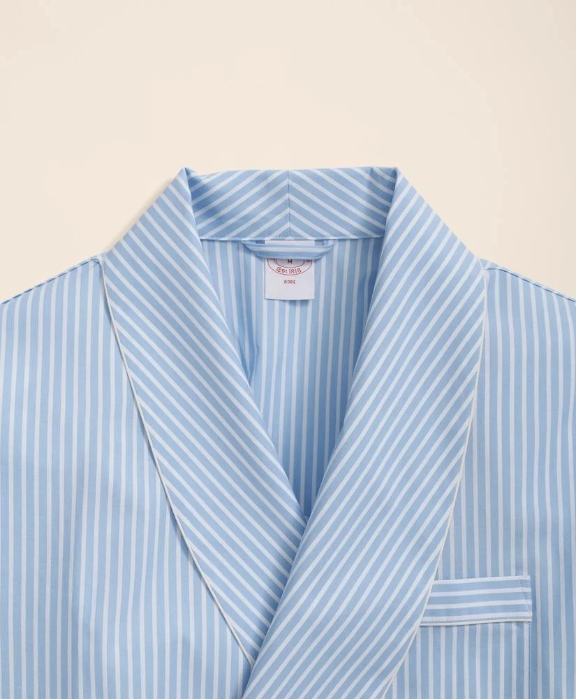 Brooks Brothers Cotton Broadcloth Bengal Striped Robe 2