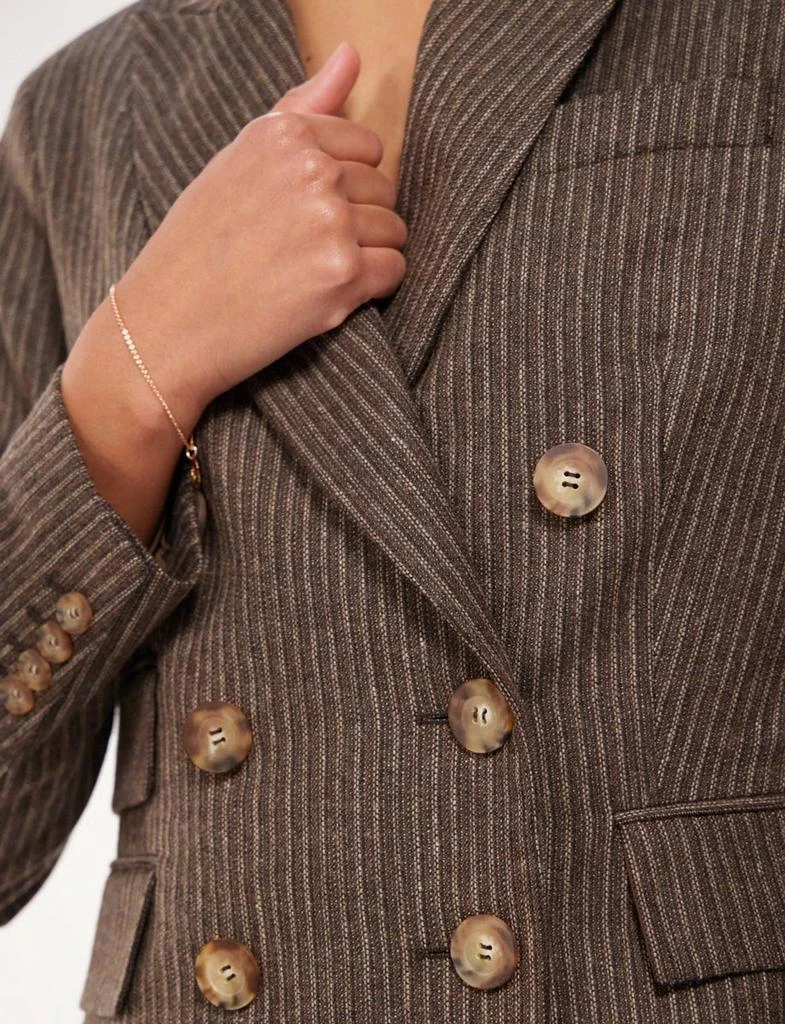 INES DE LA FRESSANGE Maurice brown wool blazer 5