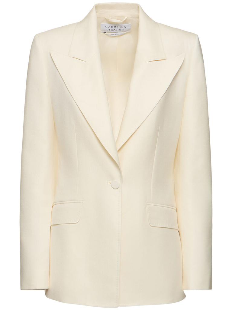 GABRIELA HEARST Leiva Single Breast Wool Blend Blazer