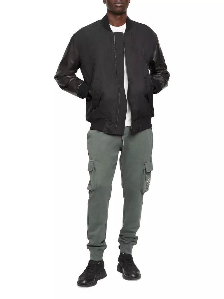 Moose Knuckles Montclair Leather-Sleeve Bomber Jacket 2